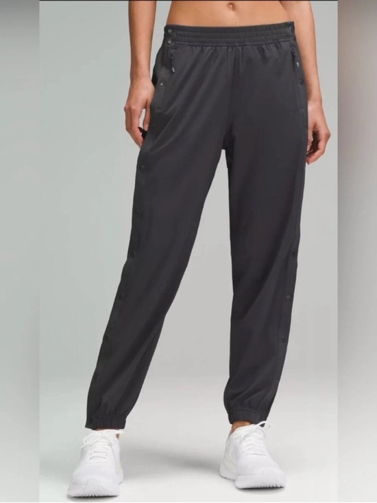 Pants - Lululemon Tear-Away Full Snap Button Mid-rise Track Jogger Pants size 4